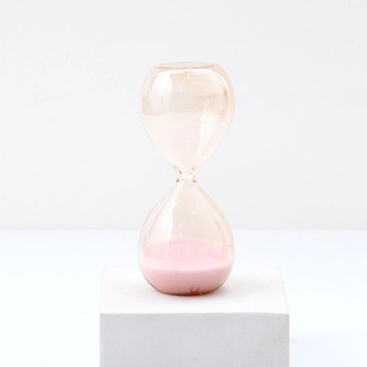 Glass Sand Timer Hourglass - Pink
