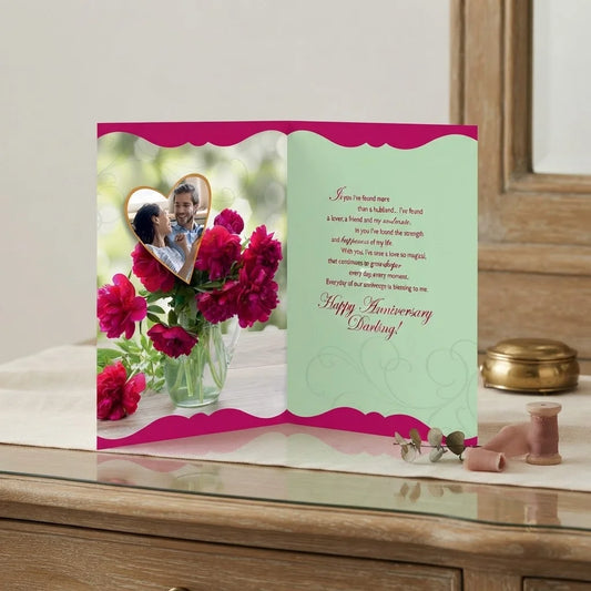 Anniversary Wishes For My Darling Husband Personalised Greeting Card