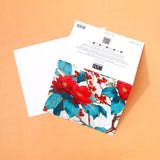 Pack of 50 Red Camellia and Berries Greeting Card