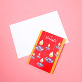 Pack of 50 Hanging Diyas Diwali Greeting Card
