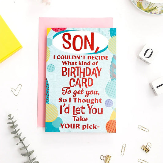 Happy Birthday Son Greeting Card With Chocolates