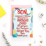 Happy Birthday Son Greeting Card With Chocolates