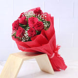 Simple 8 Red Roses Bouquet