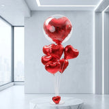 Red Heart Bobo Balloon Stand Decor