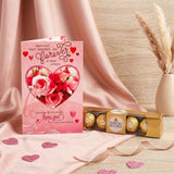 Today Tomorrow And Forever Greeting Card With Chocolate