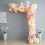 Pastel Daisy Half Birthday Balloon Arch Decor