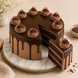 Glazed Chocolate Cream Drip Cake
