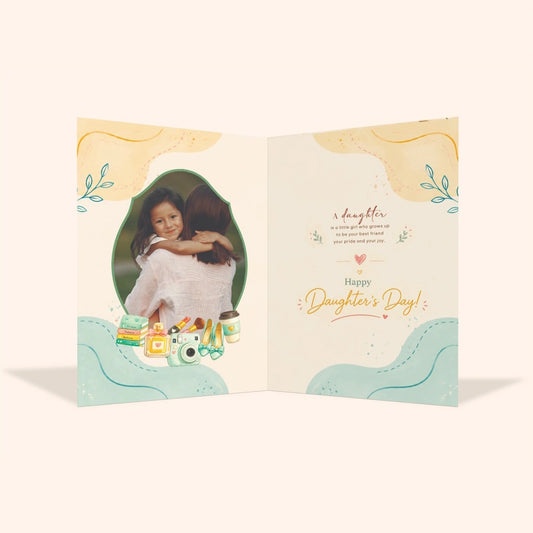 Girly Essentials Daughter's Day Personalised Card