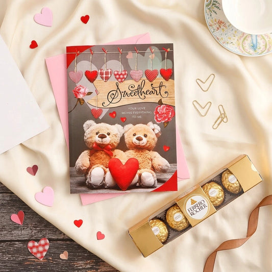 Your Love Means Everything To Me Greeting Card With Chocolate