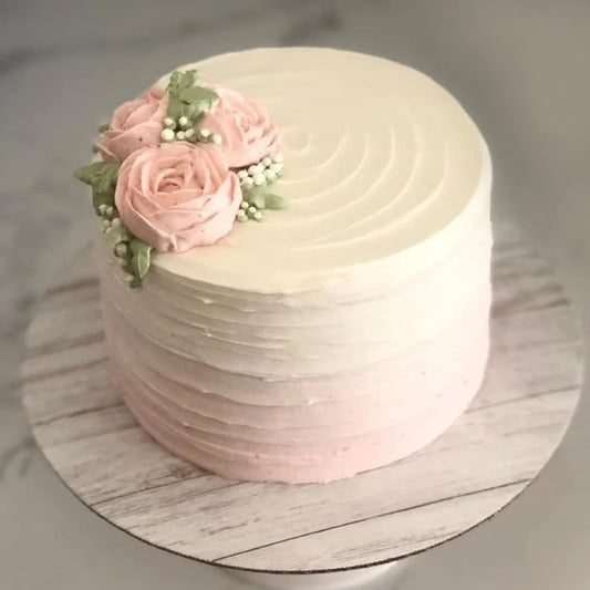 Rose Vanilla White Roses Cake