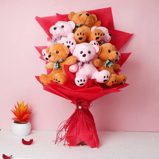 Bouquet of Teddies Perfect Smile Gift