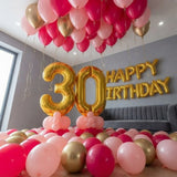 Pink & Gold Milestone Age Balloon Room Decor