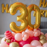 Pink & Gold Milestone Age Balloon Room Decor