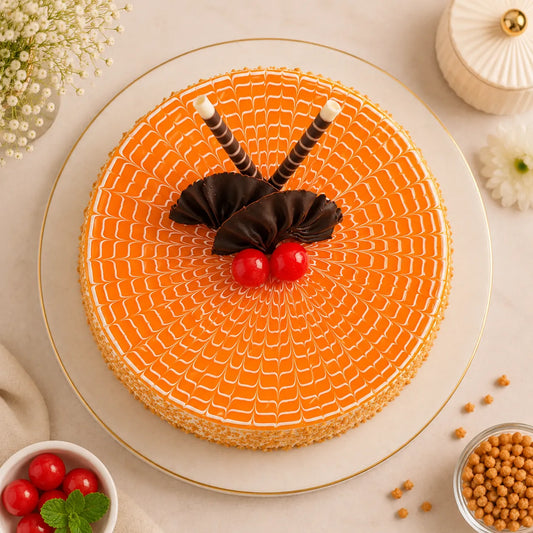 Crunchy Butterscotch Caramel Cream Cake