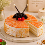 Crunchy Butterscotch Caramel Cream Cake