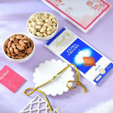 Serene Rakhi Hamper with Lindt Excellence Chocolate, Almond Nut & Cashew Nut