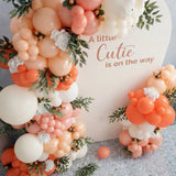 A Little Cutie Peach Baby Shower Arch Decor