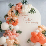 A Little Cutie Peach Baby Shower Arch Decor