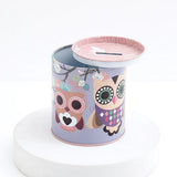 Duo Owl Lavender Tin Money Box