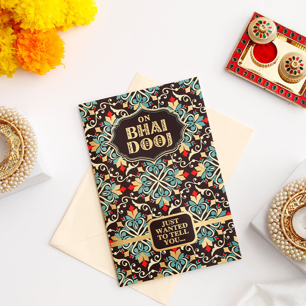 Loving Wishes Bhai Dooj Greeting Card with Dry Fruits