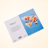 Pack of 50 Floral Peace Dove Blue Greeting Card