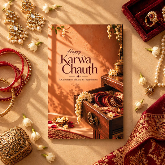 Love & Togetherness Karva Chauth Personalised Greeting Card