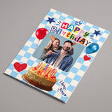 Happy Birthday Romantic Photo Personalised Greeting Card with Chocolate