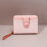 Pink Two-Tone Zip-Around Wallet with Wristlet Strap