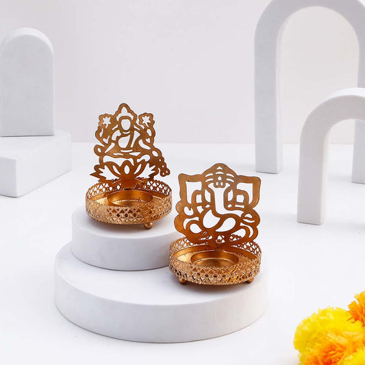 Lakshmi Ganesha Tealights with Rasgulla