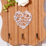 Home Sweet Home Wooden Wall Key Holder
