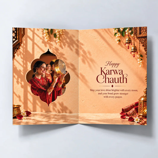 Love & Togetherness Karva Chauth Personalised Greeting Card