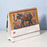 Pack Of 2 Multicolor Artistic Glimpses Desk Calendar 2027