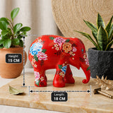 Peony Lover Elephant Statue | By Elephant Parade