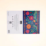 Pack of 50 Folk Floral Blue Greeting Card