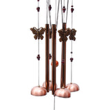 Copper Bell Wind Chime with Butterfly Charms
