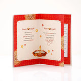 Pack Of 6 Diwali Aarti with Golden Coins Greeting Card