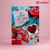 Ours Is A Love So Deep Romantic Greeting Card With Chocolates