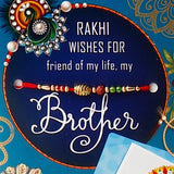 Pack Of 3 Friend For Life Rakhi with Greeting Card With Envelope