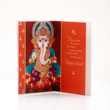 Pack Of 6 Lord Ganesha Diwali Blessings Greeting Card