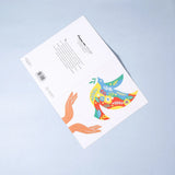Pack of 50 Floral Dove and Hands Greeting Card