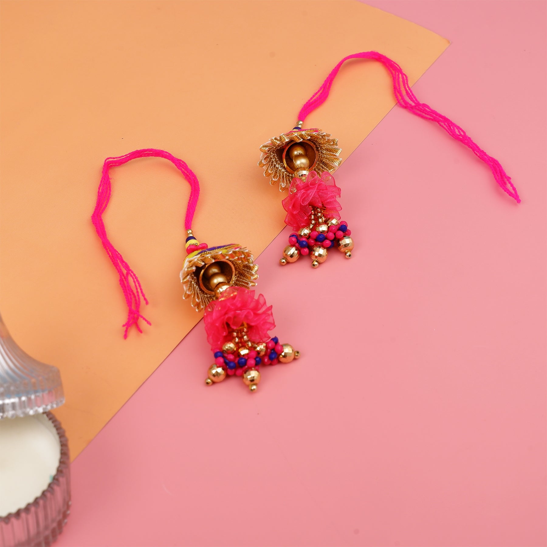 Traditional Magenta Lumba Rakhi Pack of 2