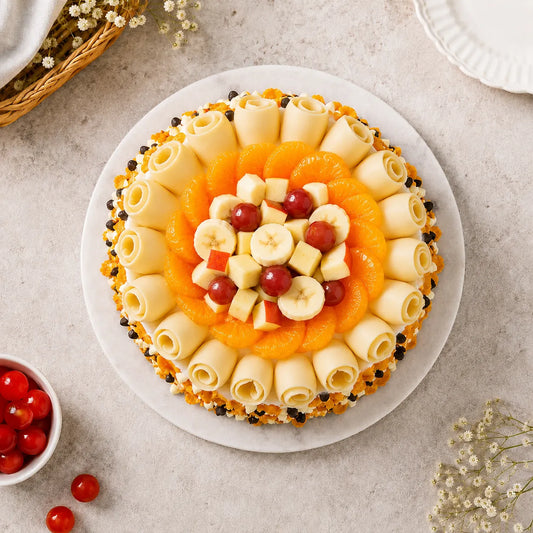 Tropical Fruit Paradise Cream Cake