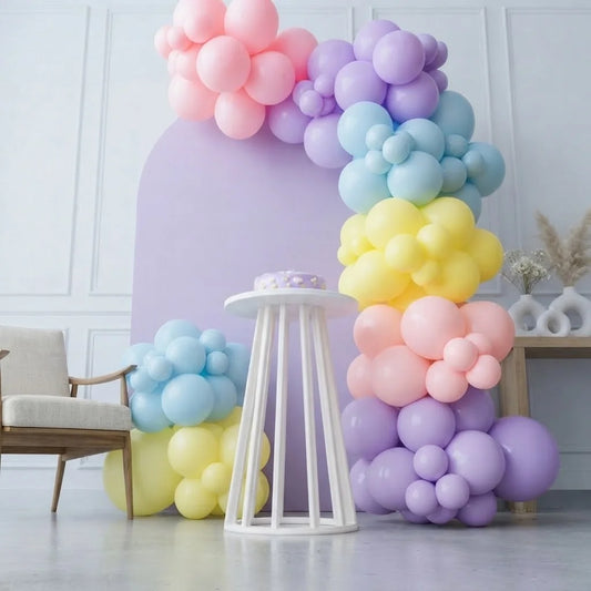 Pastel Rainbow Arch Backdrop Decor