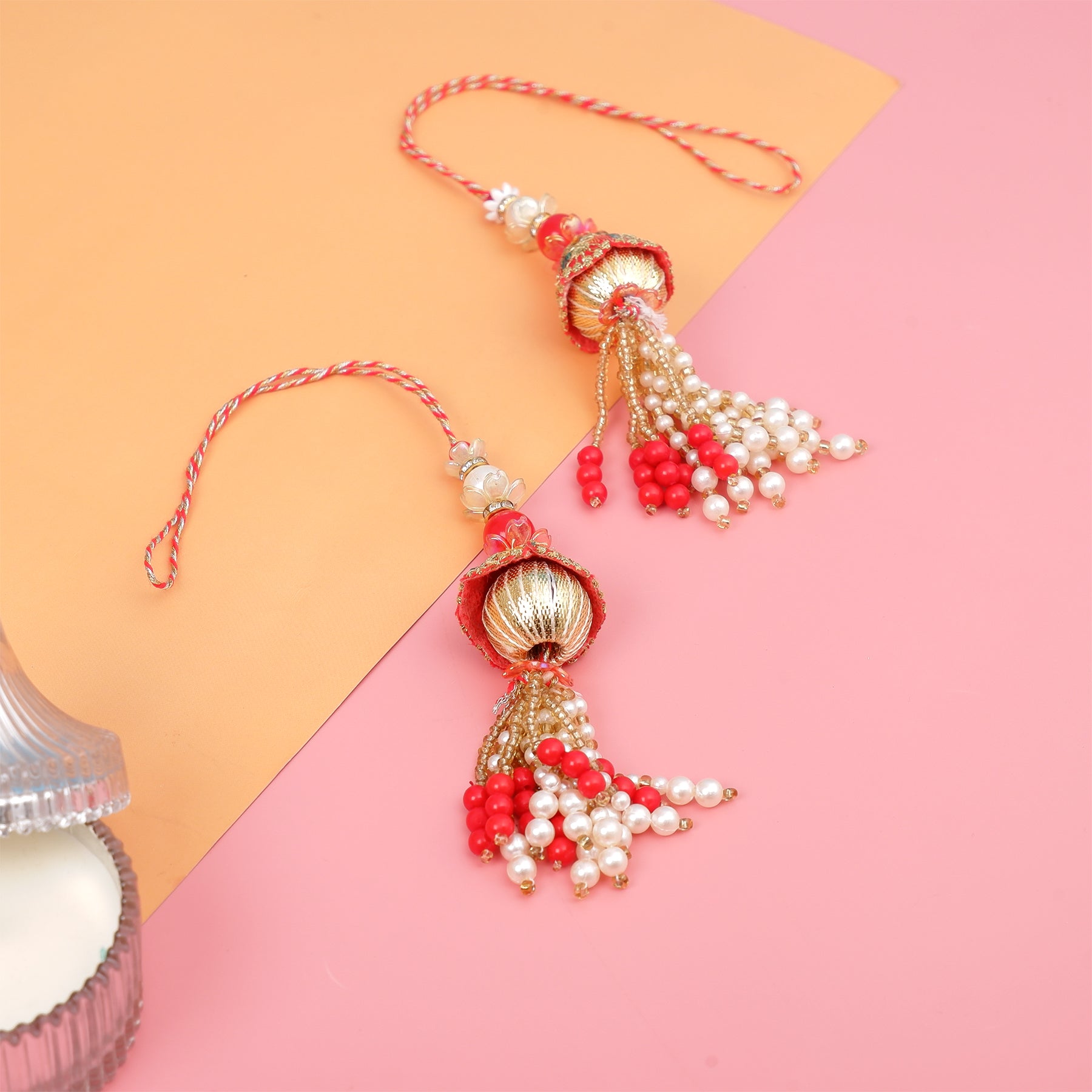 Traditional Red Lumba Rakhi Pack of 2