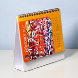 Pack Of 2 Multicolor Blue Geometric Art Desk Calendar 2027