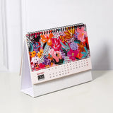 Pack Of 2 Multicolor Abstract Floral Desk Calendar 2027