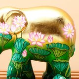 Golden Lotus Elephant Statue | By Elephant Parade