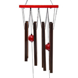Metal Tube Wind Chime with Wooden Top Bar