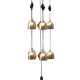 Brass Bell Wind Chime with Coin Pendant
