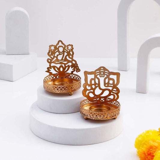 Lakshmi Ganesha Tealights with Soan Papdi